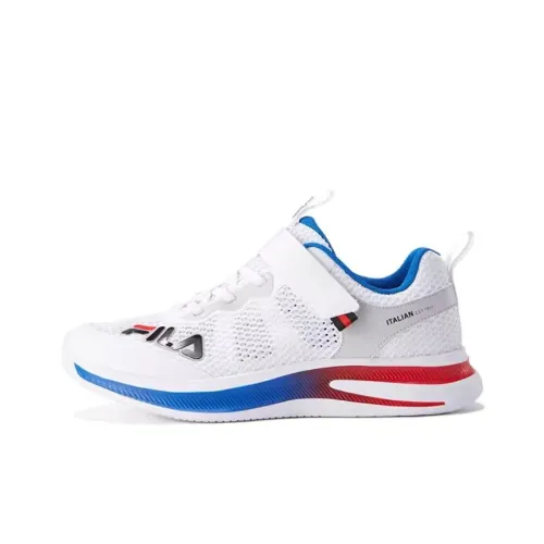 FILA KIDS SOFT TRAINER Юбка Устойчивая к истиранию Низкий Топ Детские Тренировочные Кроссовки Белый Синий Красный
