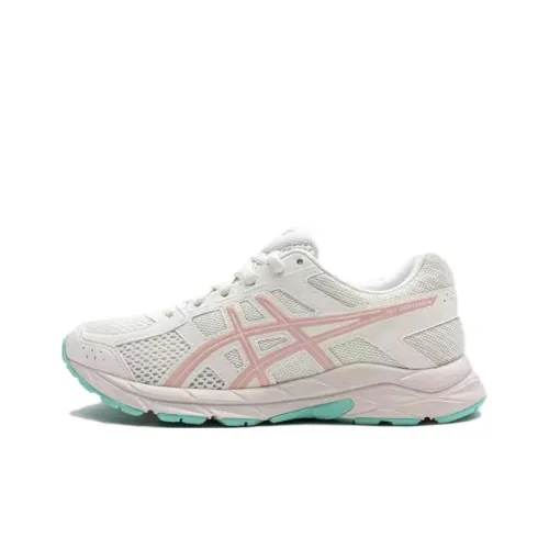 Asics Гель Contend 4 Детские беговые кроссовки Низкий Топ Экрю Школьный возраст