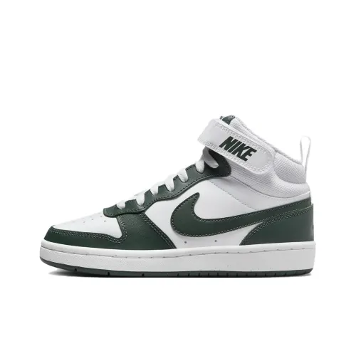 nike Court Borough Slip Resistant Abrasion Resistant MID Топ Детские Скейтбординги Зеленый Подростки