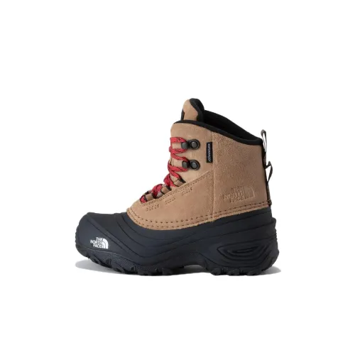 The North Face Chilkat Детская туристическая обувь, высокий топ, черный, коричневый, Kids