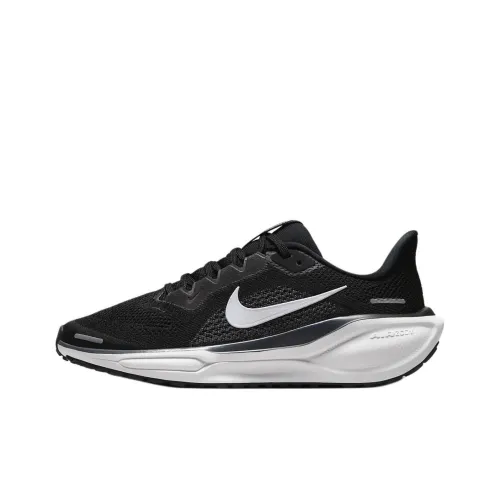 Nike Pegasus 41 Устойчивый к истиранию Дышащий Низкий Топ Детская Беговая Обувь Черный