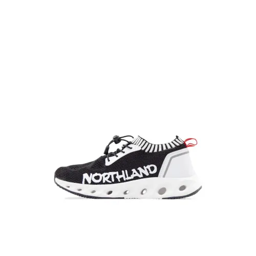NORTHLAND KIDS Slip-resistant Дышащий Устойчивый к истиранию Низкий Топ Детская Беговая Обувь Черный Белый Детский