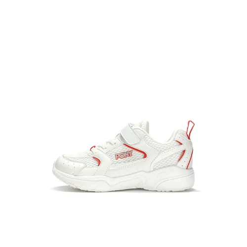 PONY Slip-resistant Амортизация и Дышащий Низкий Топ Детские Беговые Кроссовки Бежевый Белый Красный Детский