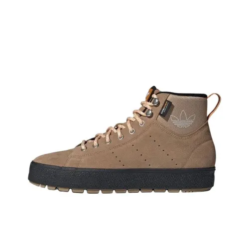 Adidas Originals Stan Smith Противоскользящий Устойчивый к истиранию MID Топ Уличная обувь Унисекс Коричневый