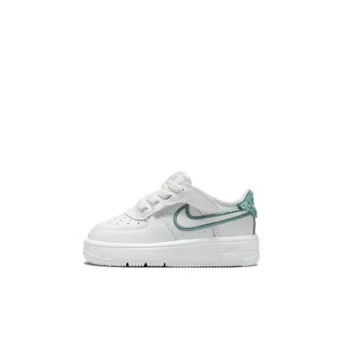 Nike Air Force 1 Slip Resistant Abrasion Resistant Низкий Топ Обувь для малышей Белый Зеленый Infant и Toddler