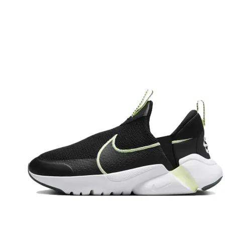 Nike Flex Plus 2 Slip-Resistant Abrasion-Resistant Low Top Детская Беговая Обувь Черная Зеленая