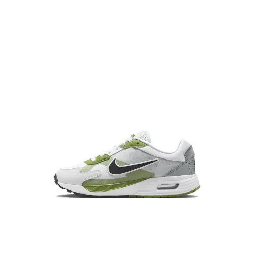 Nike Air Max Solo Детские беговые кроссовки Низкий топ Белый/Клорофилловый зеленый/Дымчатый серый/Черный Kids