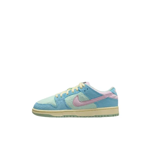 Verdy x Nike Dunk Slip-resistant Abrasion-resistant Low Top Детские Скейтбординги Синий для детей 3-7 лет