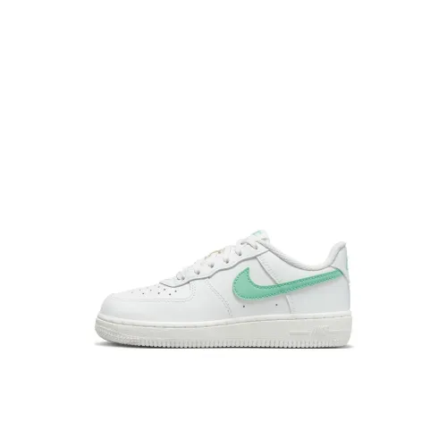 Nike Air Force 1 Ps Low Топ Детские Скейтбординги Бело-зеленый для детей 3-7 лет