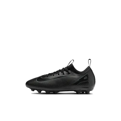Nike Mercurial Vapor 16 Противоскользящие Устойчивые к истиранию Низкие Детские Футбольные Бутсы Черные Детские