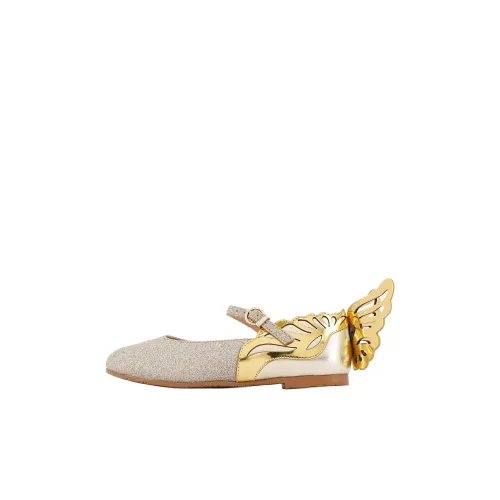 SOPHIA WEBSTER Heavenly Low Топ Детская кожаная обувь Шампанское Детский