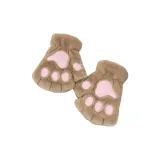 Хаки Кошачья лапа Полуперчатки из бархата