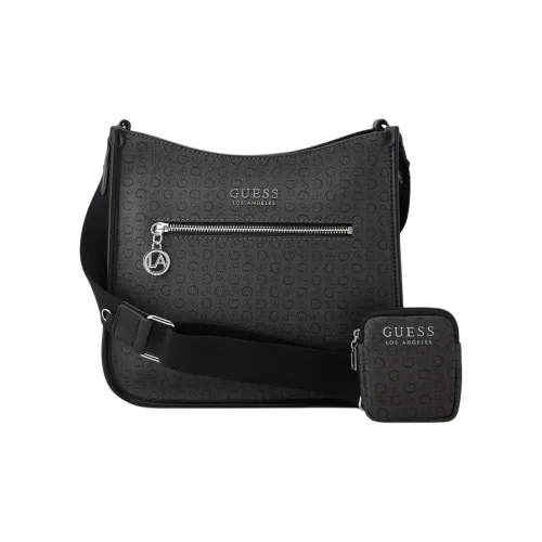 GUESS Покрытый холст Сумка через плечо Женская Черная