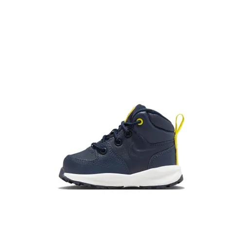 nike Manoa Противоскользящий Амортизирующий Водонепроницаемый Высокий Топ Обувь для малышей Черный Синий Белый Младенец и Малыш