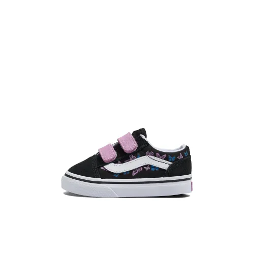 Vans Old Skool Collection V Low Топ Обувь для малышей Черный белый фиолетовый Infant And Toddler