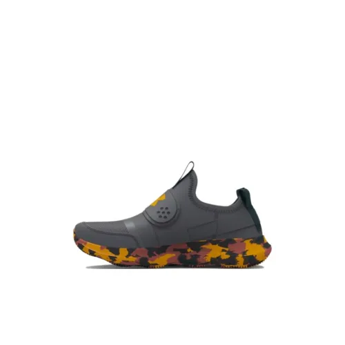 Under Armour Runplay Low Топ Детские беговые кроссовки Серый Желтый Дети 3-7 лет