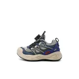 Прусский синий / Шахматный узор серый