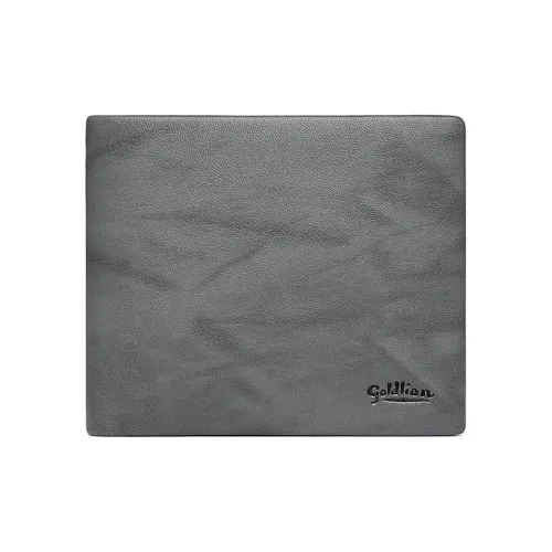GOLDLION Первый слой Натуральная кожа Кошелек Стандартный Мужской Серый