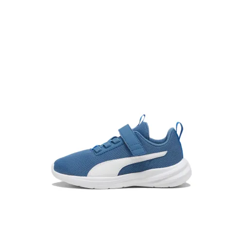 PUMA Rickie Дышащий Низкий Топ Детская Беговая Обувь Синие Белые Малыш