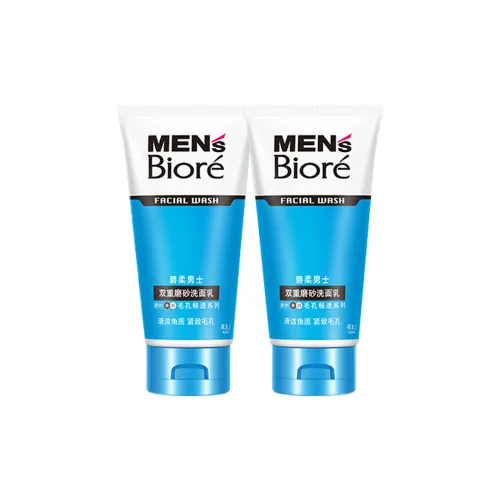 Biore DUAL Матовый Мужской Уход за Лицом Очищающие Средства Чистка Укрепляющий Увлажняющий Отшелушивающий Контроль Жирности 100г 100г*2