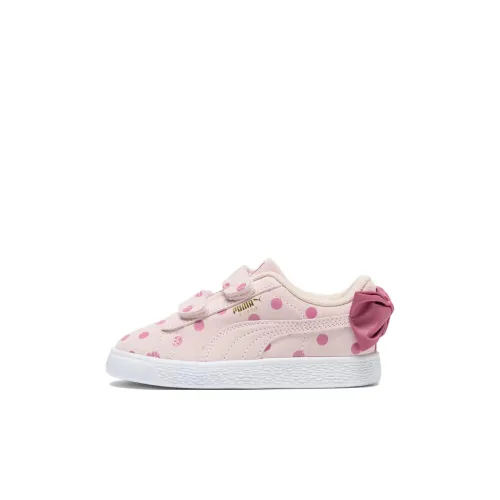 PUMA Suede Series Свет Flex Арочный Graphic V Low Топ Детские Скейтбординги Розовый Children Возраст 3-7 лет