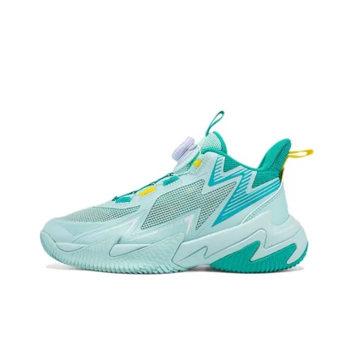 361°KIDS Противоскользящие устойчивые к истиранию низкий топ детские баскетбольные кроссовки синий зеленый для подростков