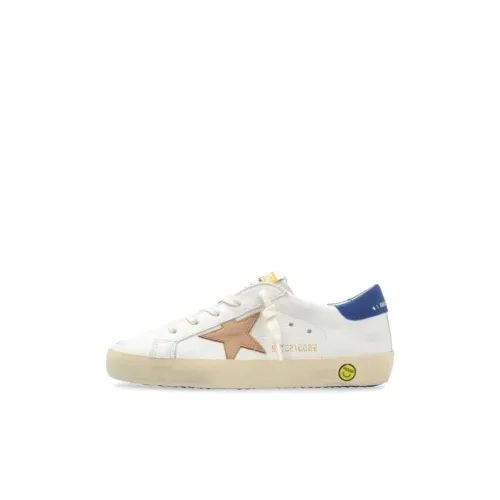 Golden Goose Супер Звезда Детские Скейтбординги Низкий Топ Белый Синий Коричневый Kids