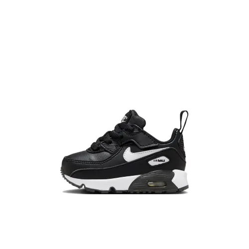 Nike Air Max 90 EasyOn Low Топ Обувь для малышей Черный белый Infant And Toddler
