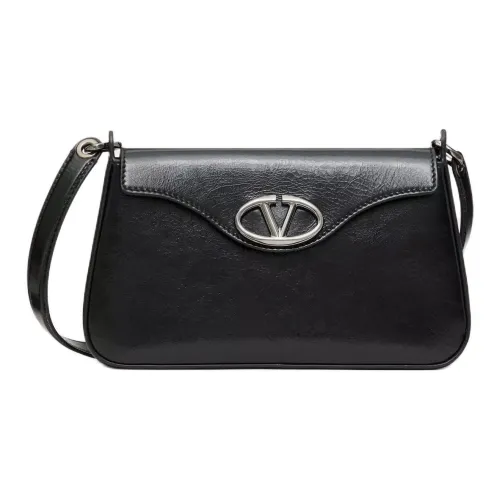 Valentino Garavani Яркий Телячья кожа Сумка через плечо Сумка на плечо Мини Женская Черная