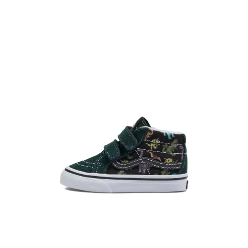 Vans SK8 MID Reissue V Low Топ Обувь для малышей Зеленый черный белый Infant And Toddler