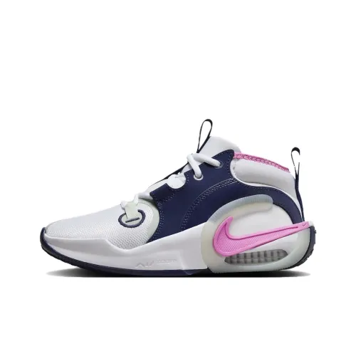 Nike Air Zoom Crossover 2 Slip-Resistant Abrasion-Resistant Low Top Children's Basketball Shoes White Blue Pink Найк Эйр Зум Кроссовер 2 Противоскользящий Устойчивый к Износу Низкий Топ Детские Баскетбольные Кроссовки Белый Синий Розовый