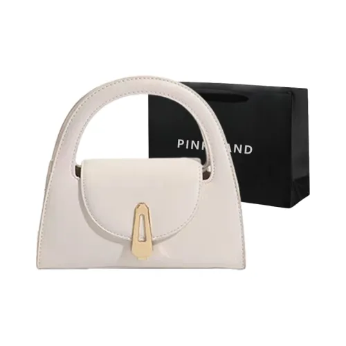 PINK·LAND ПУ (полиуретан) Ручная сумка Сумка через плечо Женская Бежевая Черная