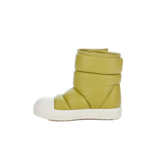 RICK OWENS Детские утепленные сапоги зеленого цвета Kids