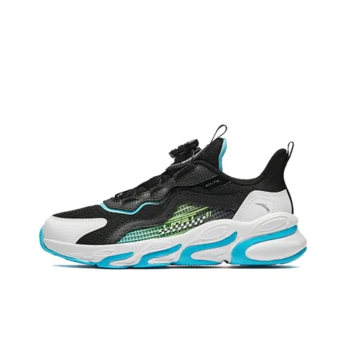 Antakids Детские беговые кроссовки Low Топ Черный/Белый Anta/Озёрный Синий Школьный возраст