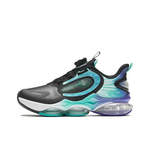 Antakids UFO6,0 Амортизация Устойчивость к истиранию и прочные свойства Низкий топ Детская беговая обувь Черный Зеленый