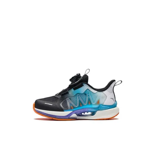 Antakids Chasing Wind 6,0 Амортизация Износостойкий Низкий Топ Детские Беговые Кроссовки Черный Синий Белый Дошкольные