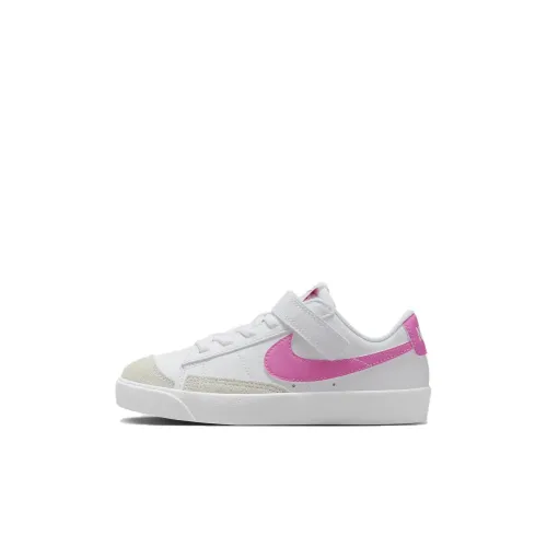 Nike Blazer Нескользящий Легкий Низкий Топ Детский Скейтбординг Белый Розовый Детский
