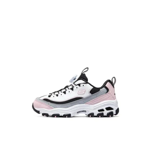Skechers Kids Кэжуал Низкий Топ Белый/Черный/Розовый Детский