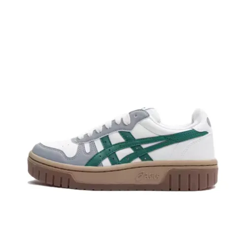 ASICS Court MZ Детские Скейтбординги Низкий Топ Белый Серый Зеленый Школьный