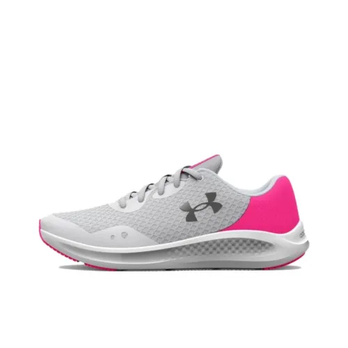 Under Armour Charged Pursuit 3 Low Топ Детские беговые кроссовки Серый Розовый Подростки
