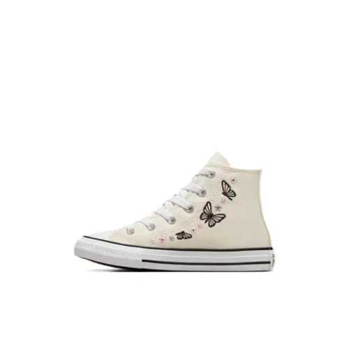 Converse Chuck Taylor All Star Butterflies High Топ Детские Скейтбординги Бежевый Детский