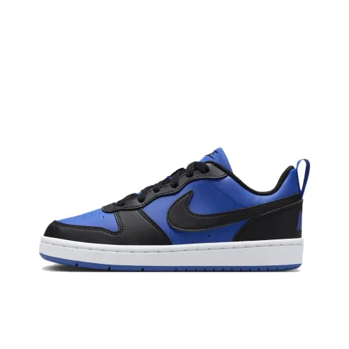 Nike Court Borough Recraft Slip Resistant Abrasion Resistant Low Топ Детские Скейтбординги Синий Черный Белый