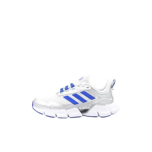 Adidas Climacool Детская беговая обувь, низкий топ, белый/полу-флуоресцентный синий, Kids