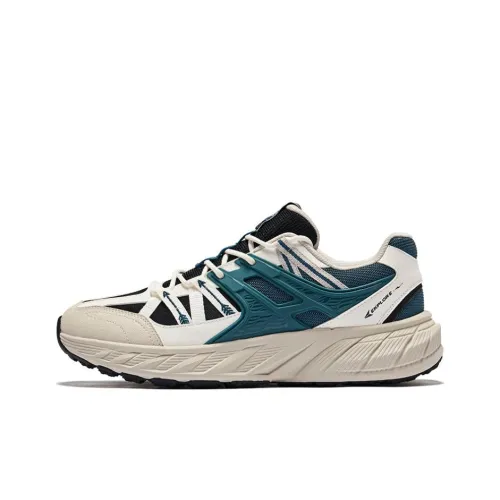 Erke Slip Resistant Abrasion Resistant Низкий Топ Casual Мужской Пемзовый Серый Числа Циановый