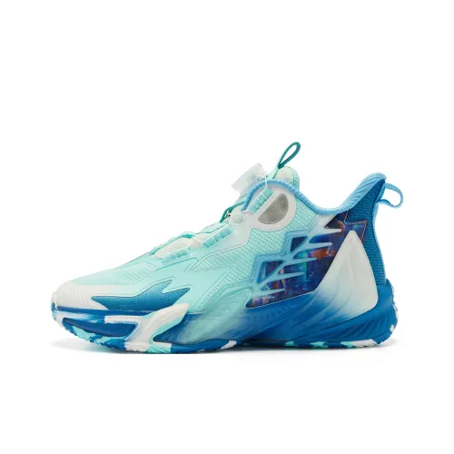 QIAODAN Детская баскетбольная обувь MID Топ Циан Унисекс