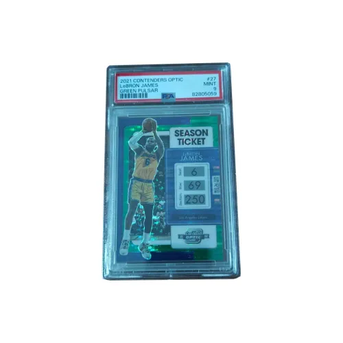 PANINI Contenders Optic Шар Game Ticket Op Green Pulse 25 шт. 11 25 Lakers PSA 9 LeBron James Star Card