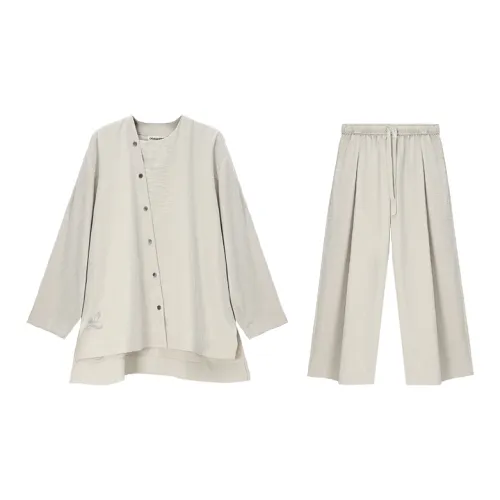 CICADAHOME Пижамный комплект женский белый лунный