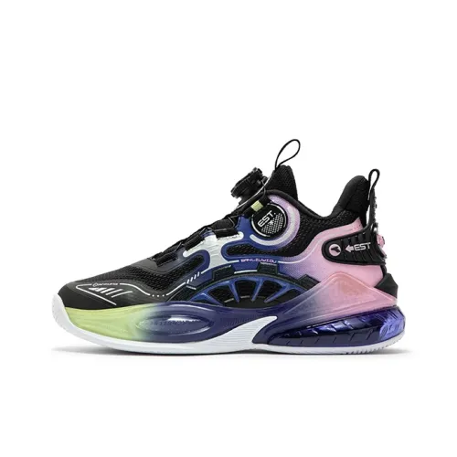 361°KIDS Баскетбольные кроссовки Low Top Угольный Черный/Конфетный Розовый Школьный возраст