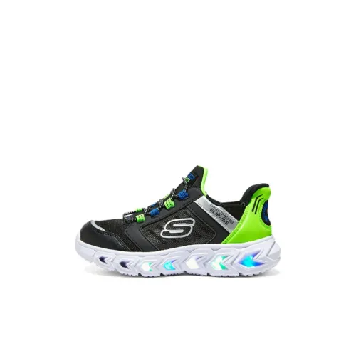 Skechers Kids Кэжуал Низкий Топ Черный Зеленый Детский