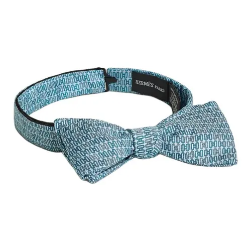 HERMES Тутовый шелк Галстуки Мужской Небесно-голубой